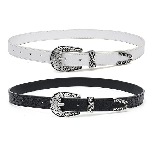 Τаnріе Accessories - 7414 2 Pack Women Belt Ladies Western Vintage Style For Pants Jeans